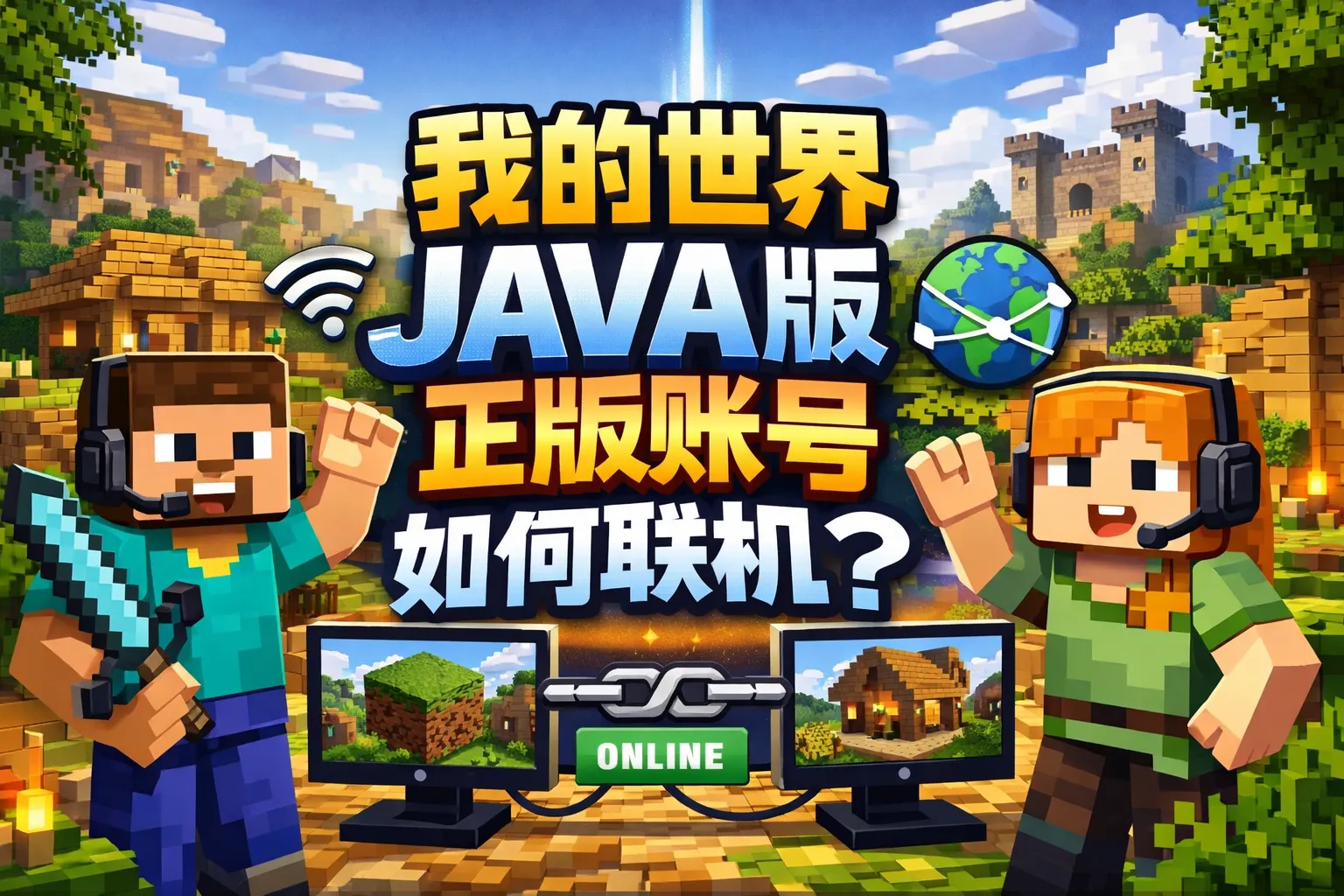 我的世界java版正版账号如何联机