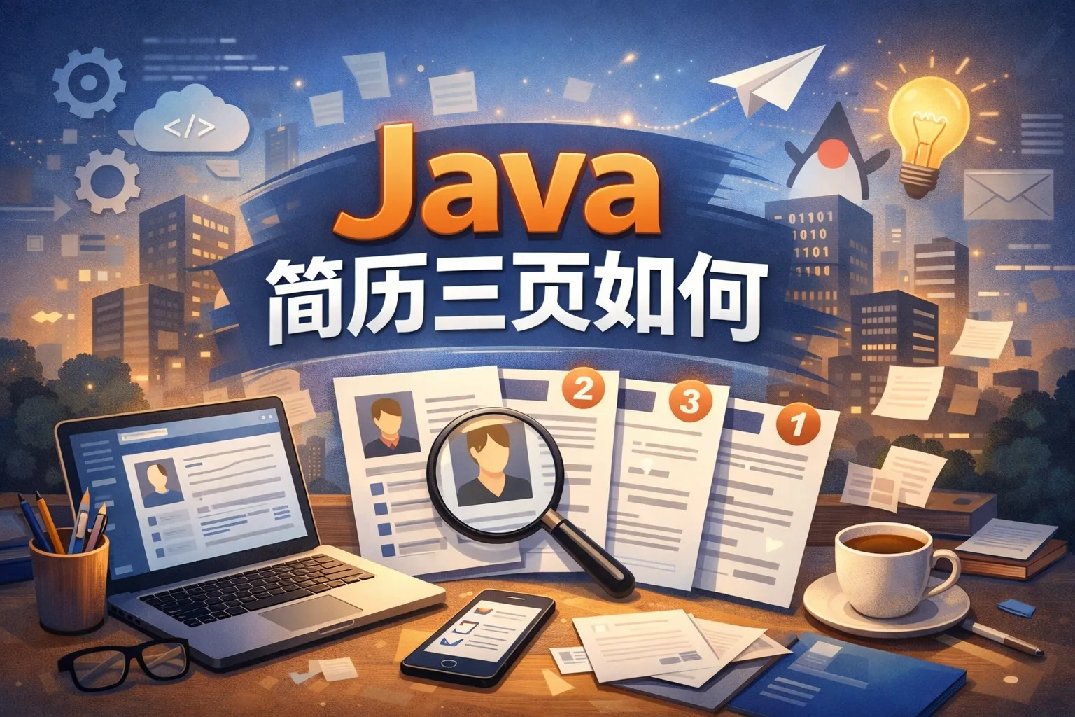 Java简历三页如何