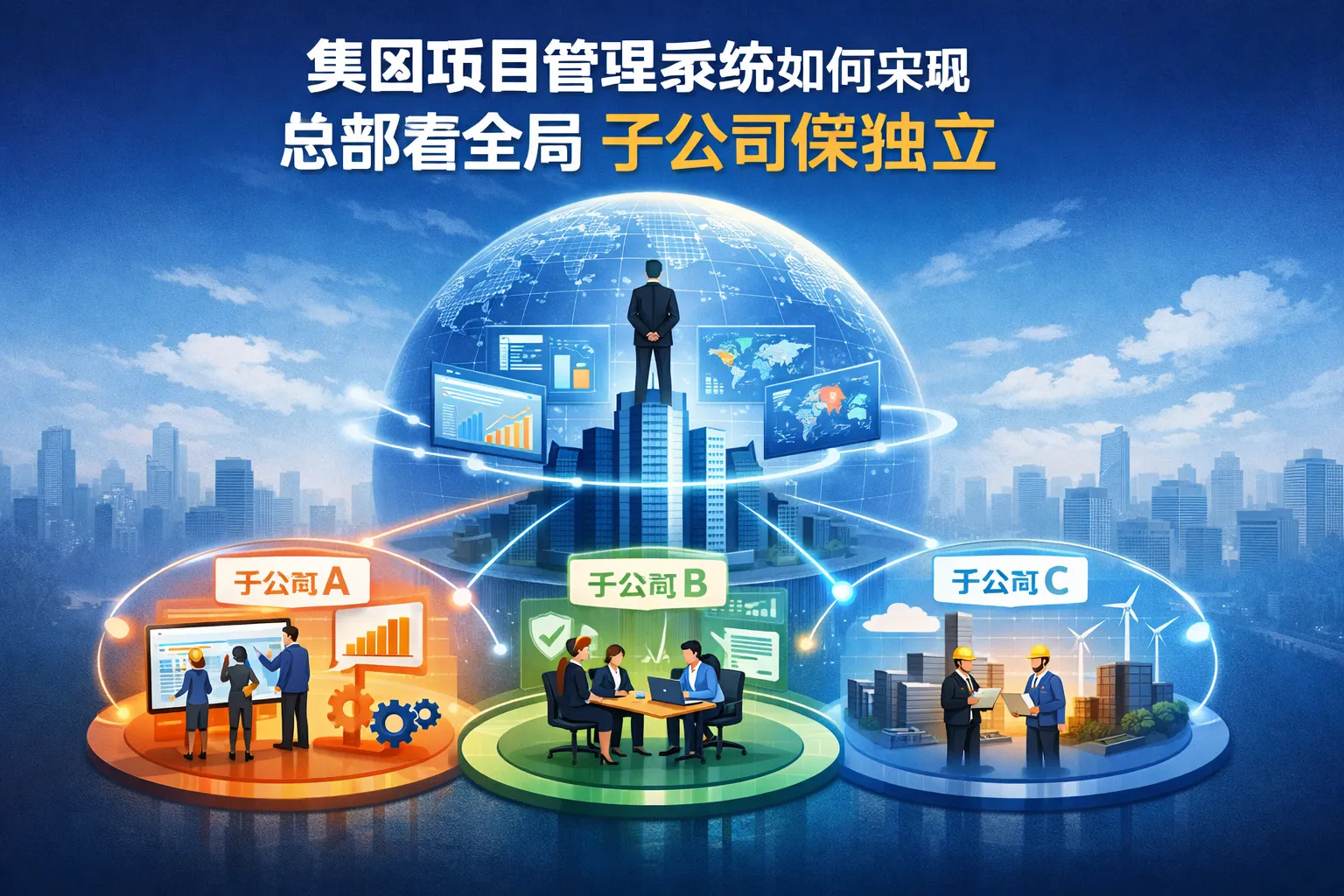 集团项目管理系统如何实现总部看全局子公司保独立