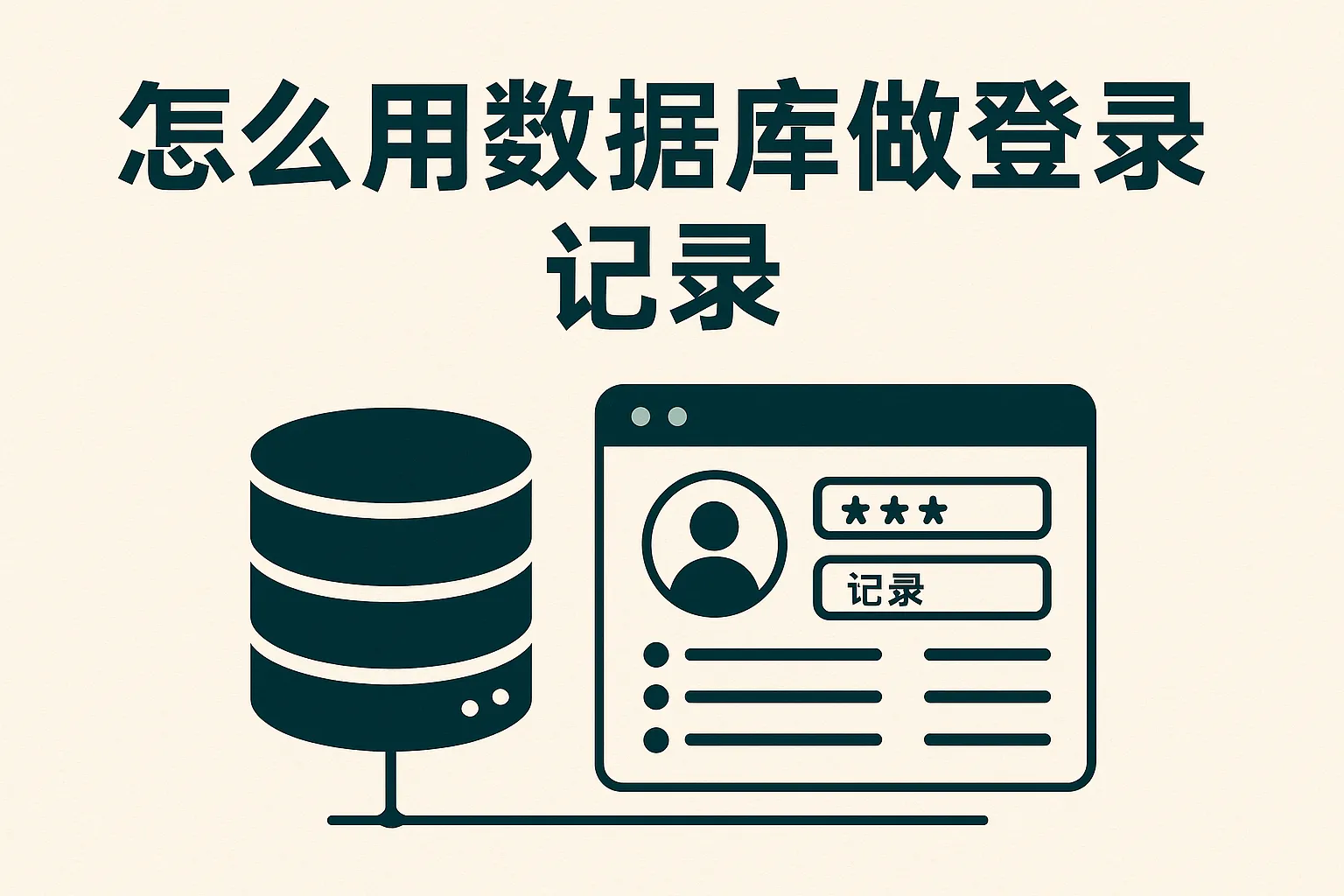 怎么用数据库做登录记录