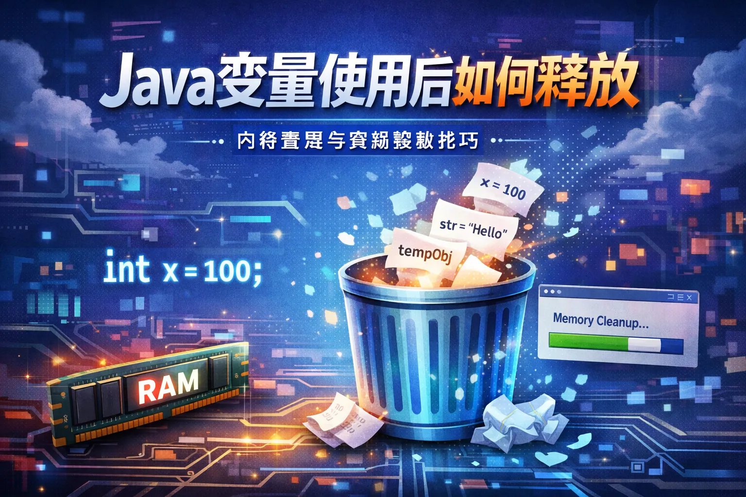 java变量使用后如何释放