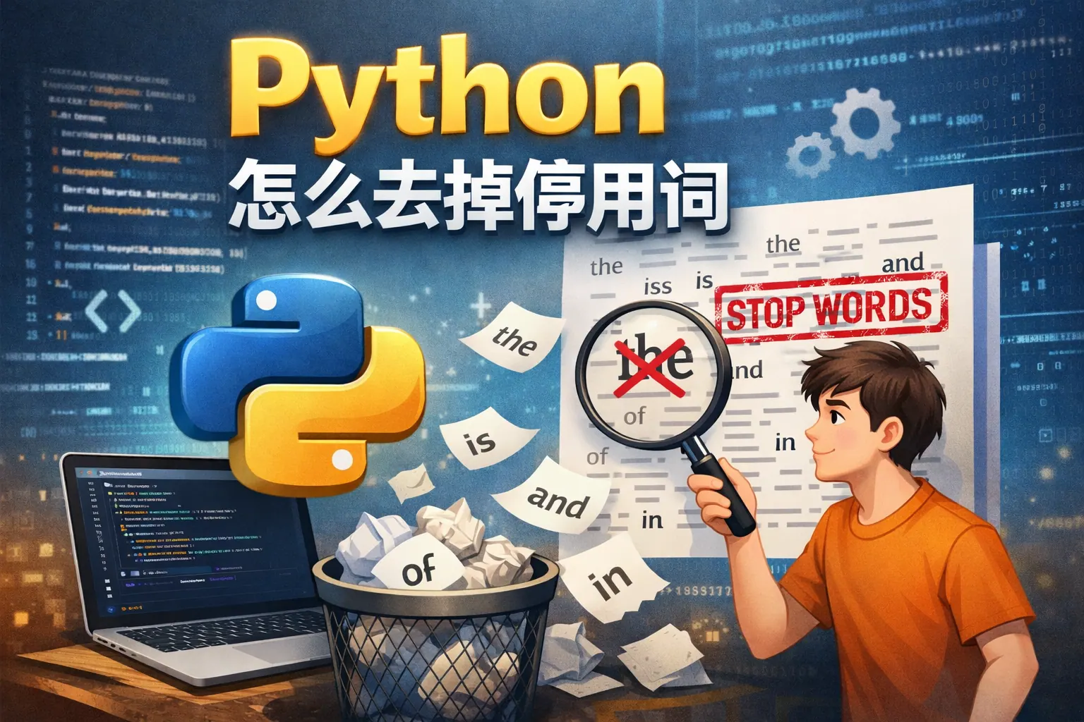 python怎么去掉停用词