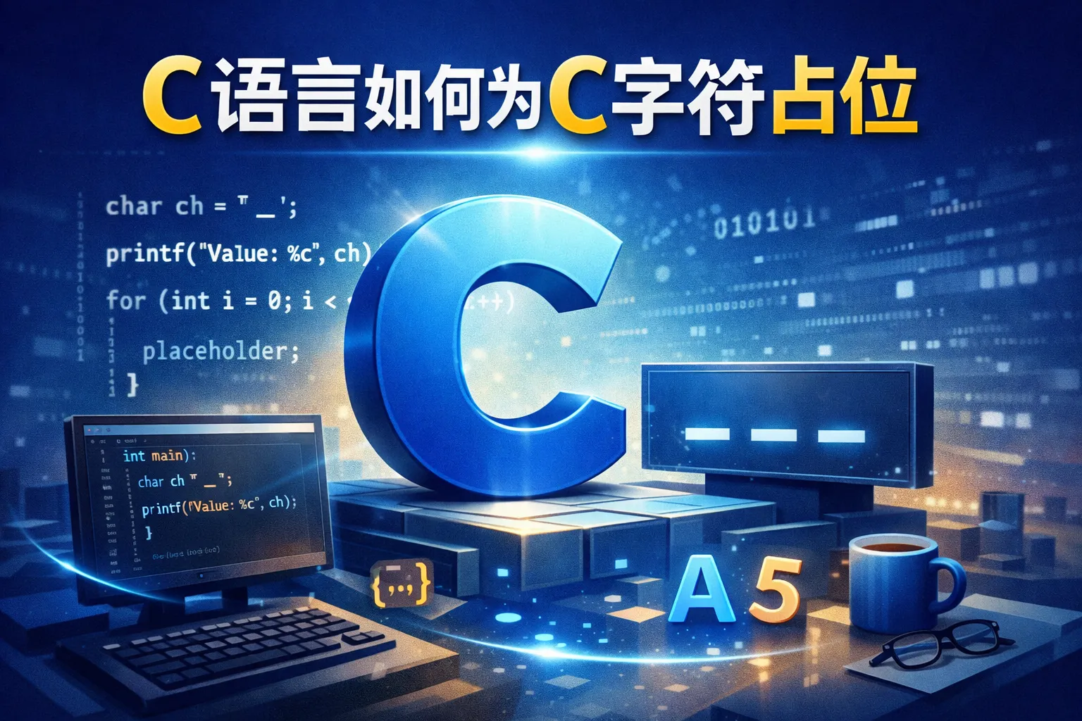 c语言如何为c字符占位