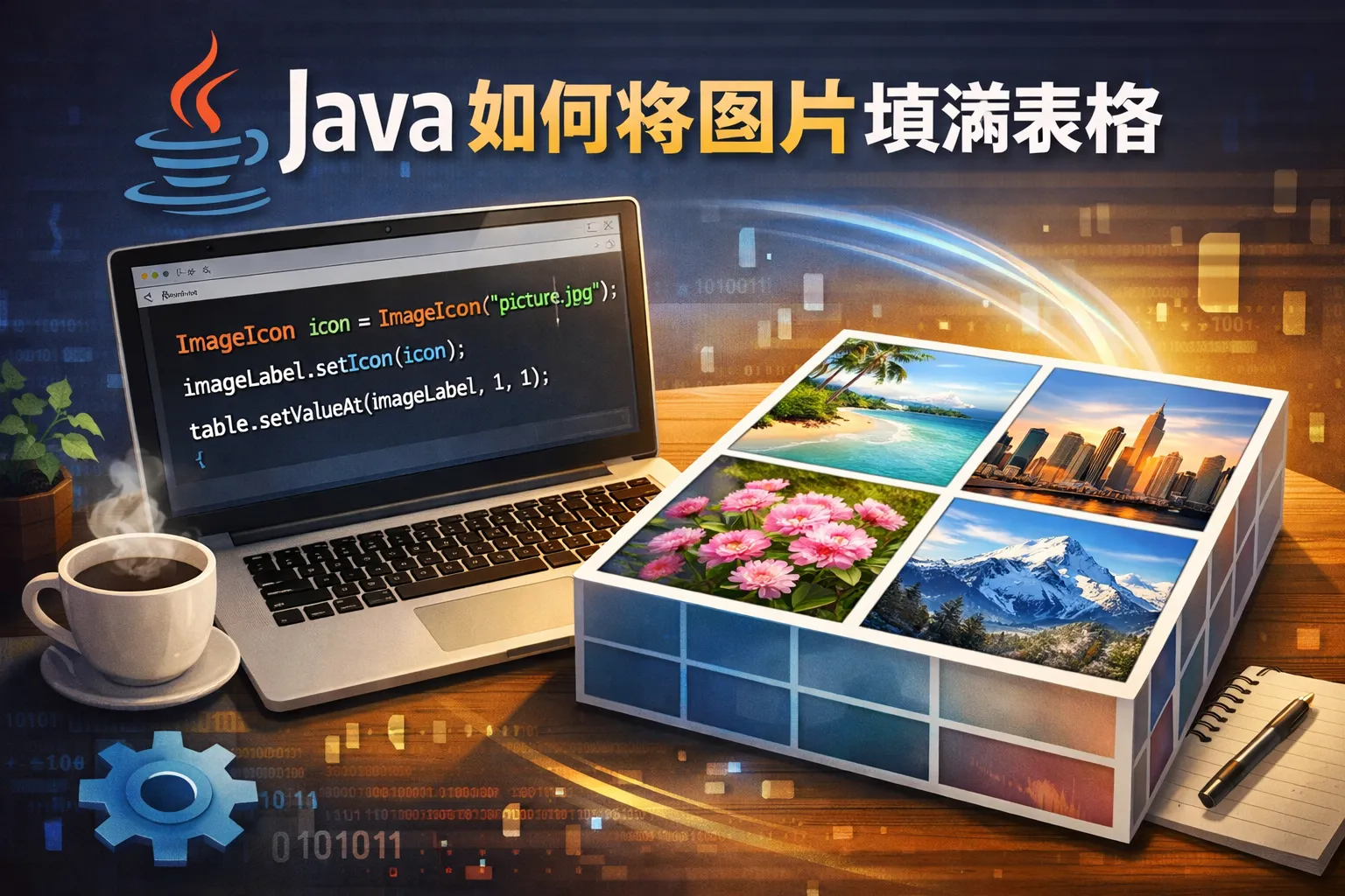 Java如何将图片填满表格