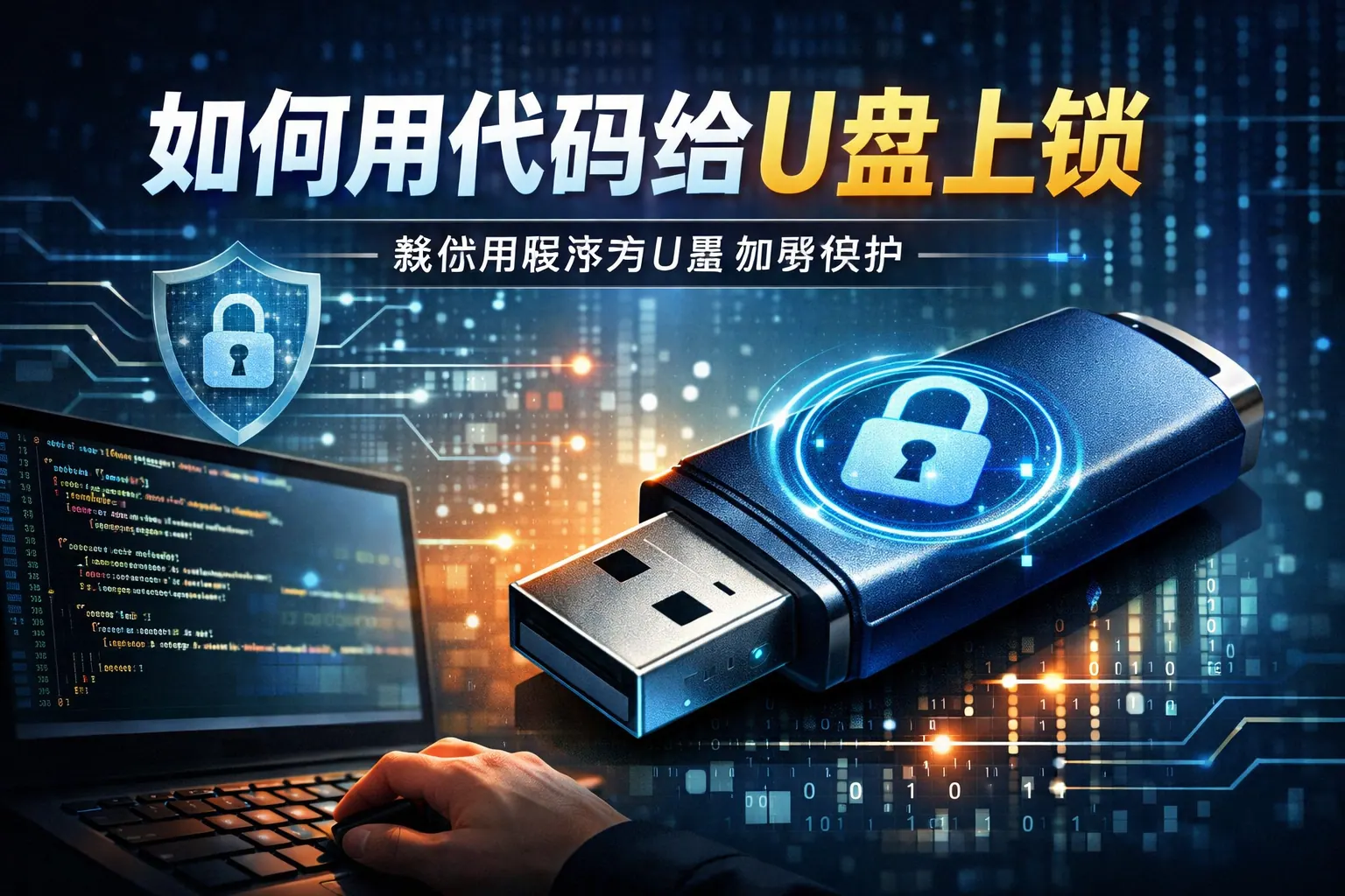 如何用代码给u盘上锁
