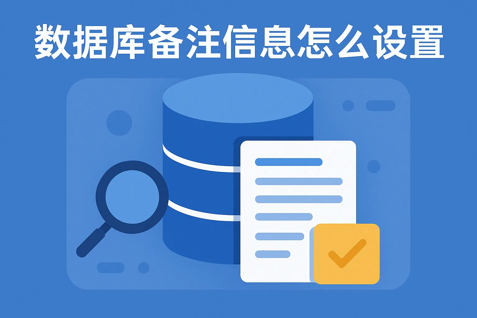 数据库备注信息怎么设置