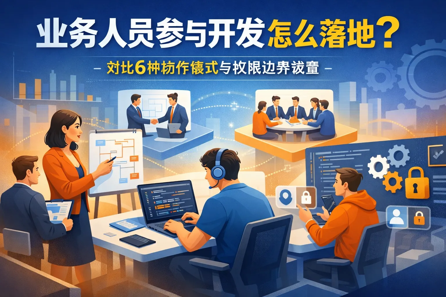 业务人员参与开发怎么落地?对比6种协作模式与权限边界设置