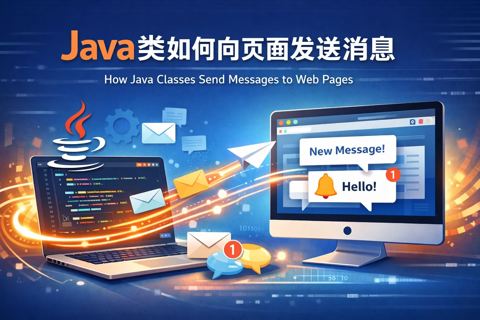 java类如何向页面发送消息