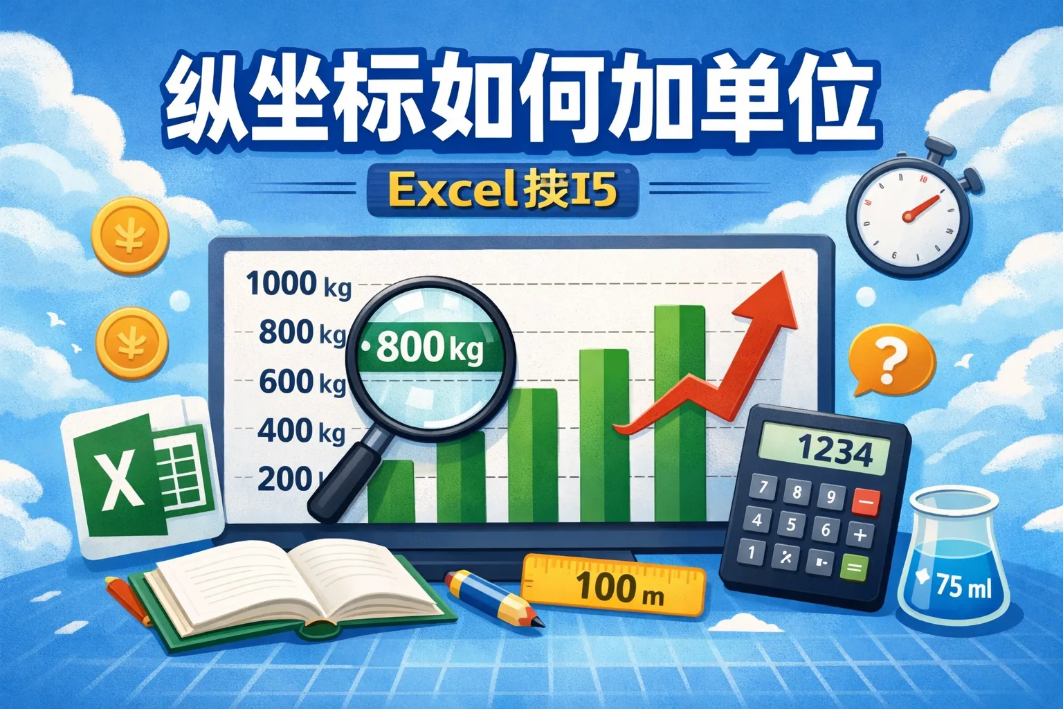 纵坐标如何加单位 excel
