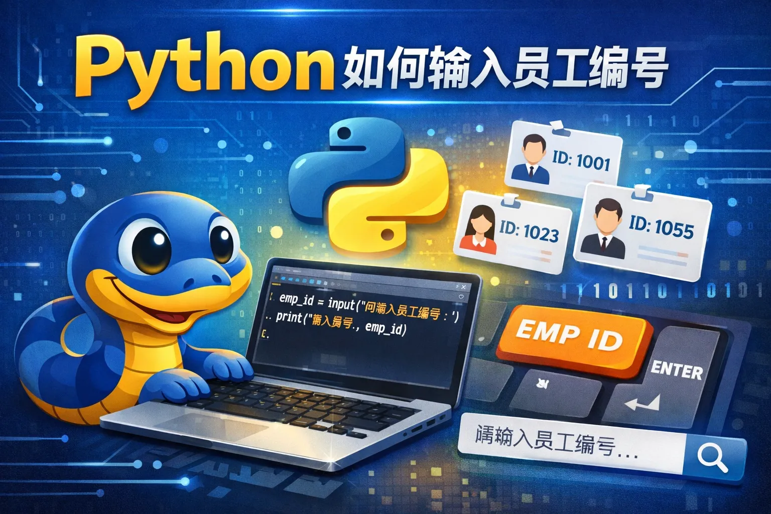 python如何输入员工编号