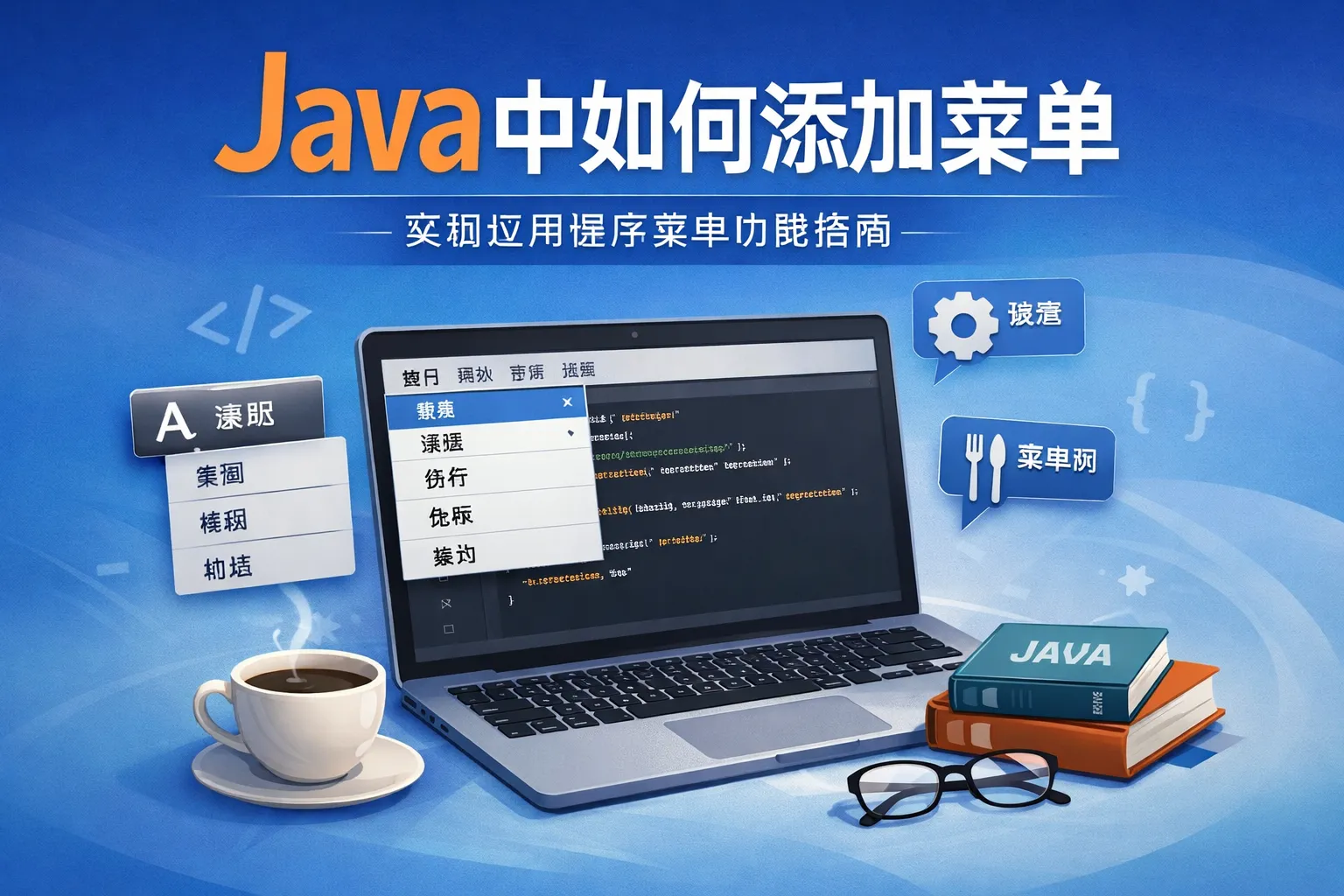 java中如何添加菜单