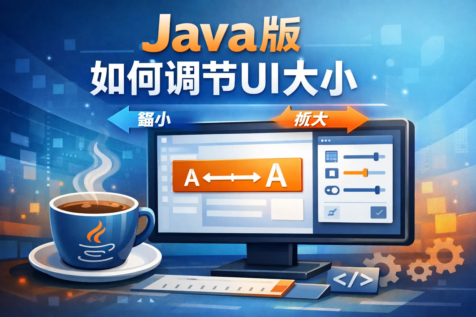 java版如何调节ui大小