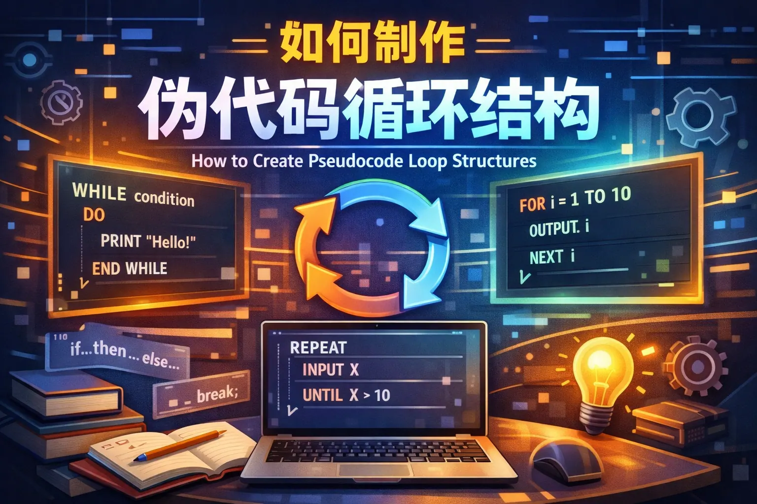 如何制作伪代码循环结构