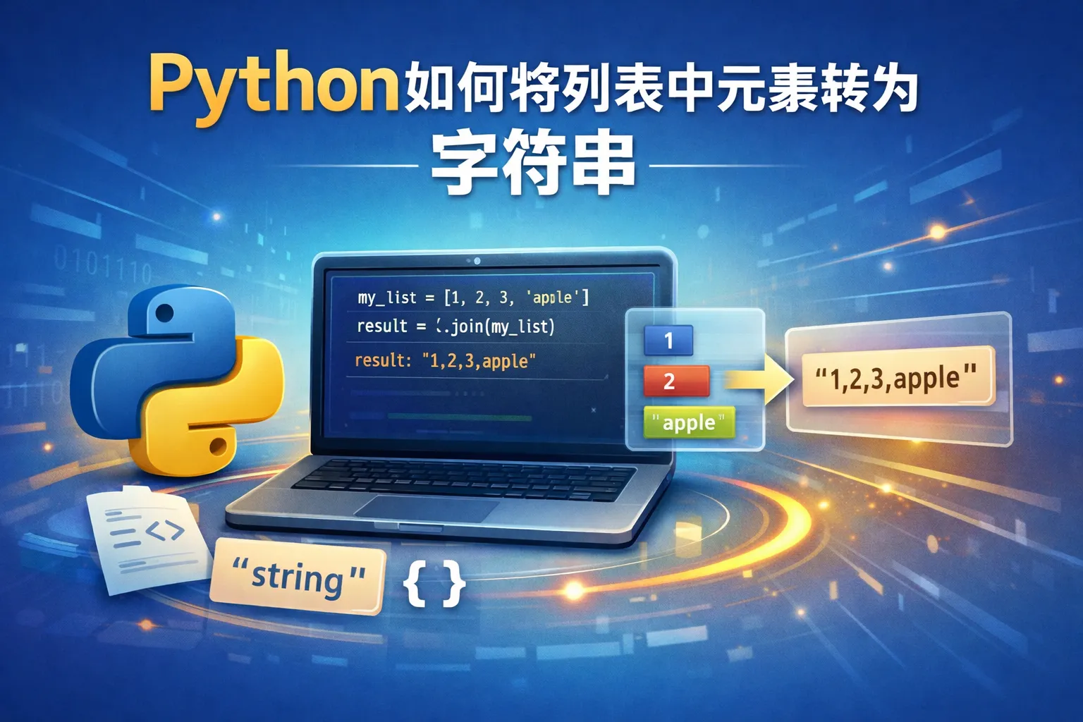 python如何将列表中元素转为字符串