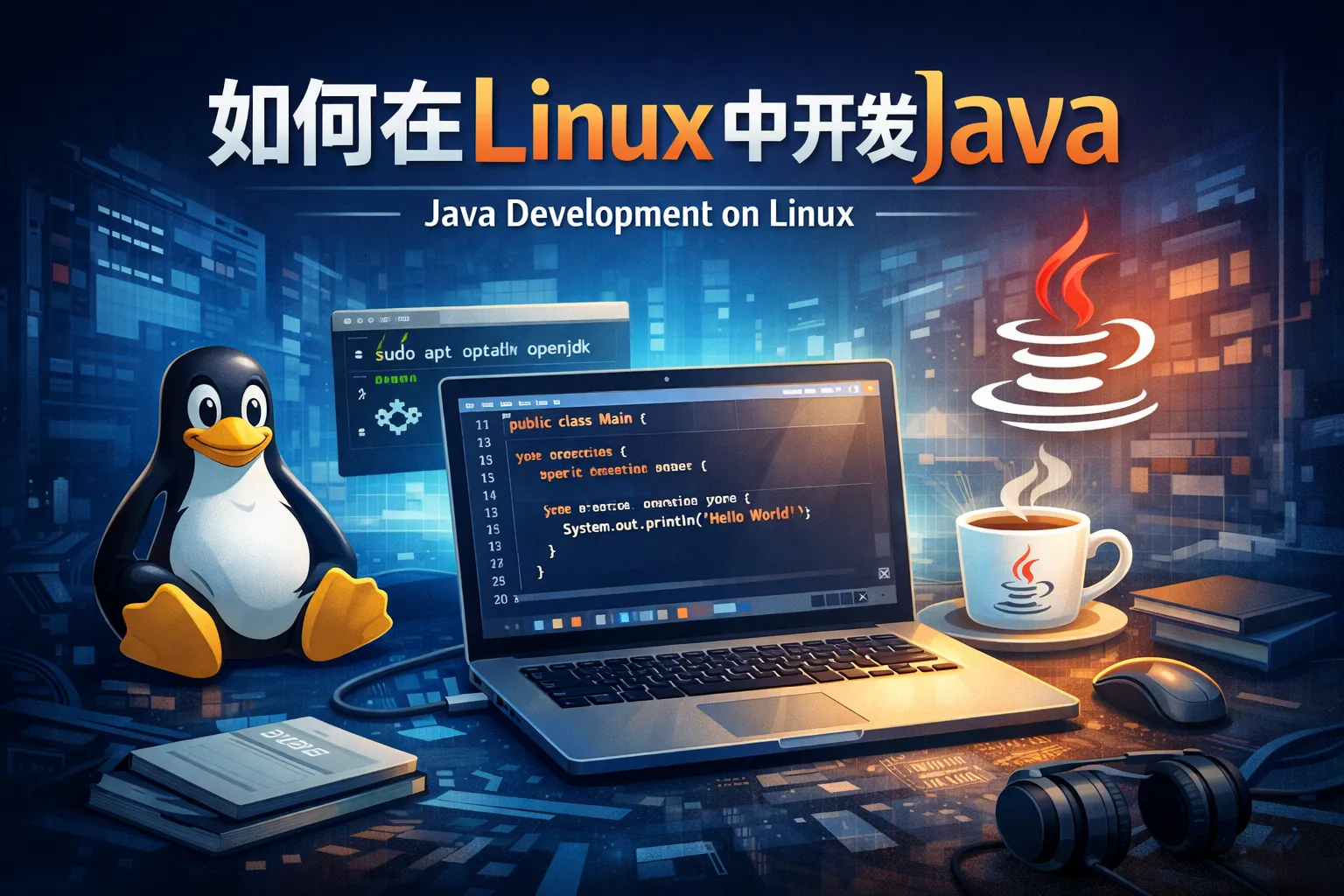 如何在linux中开发java