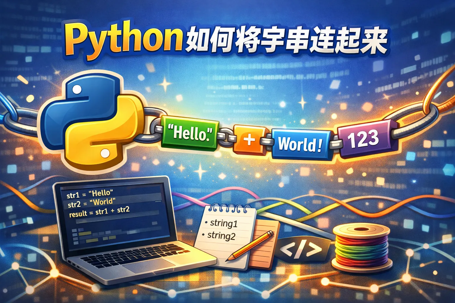 python如何将字串连起来