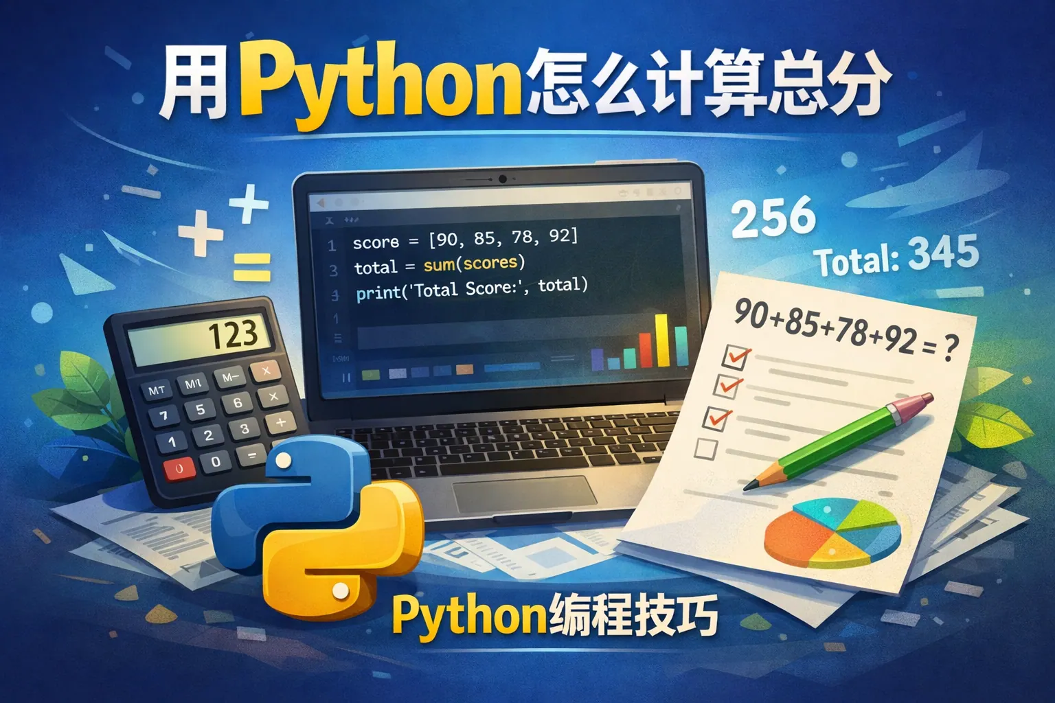 用python怎么计算总分