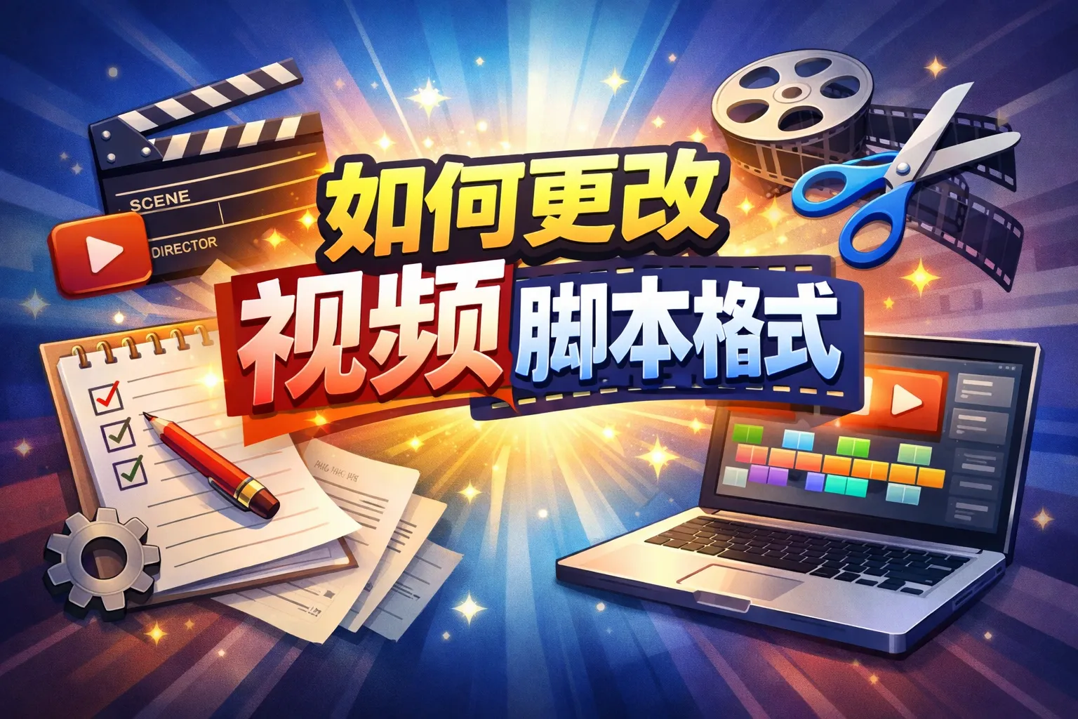 如何更改视频脚本格式