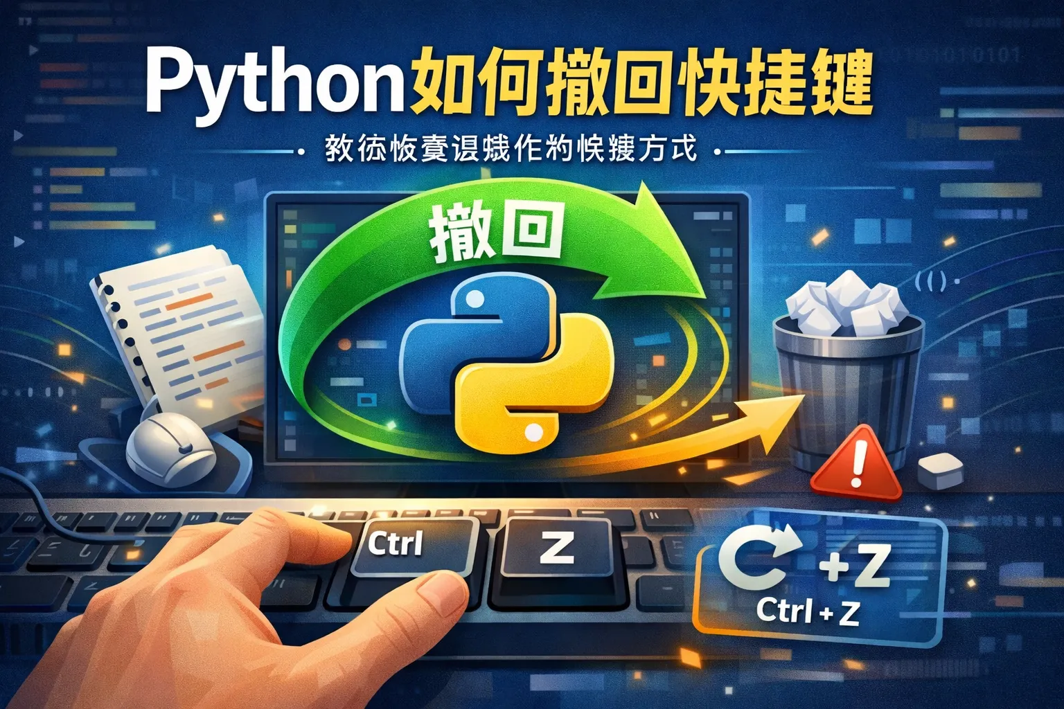 python如何撤回快捷键