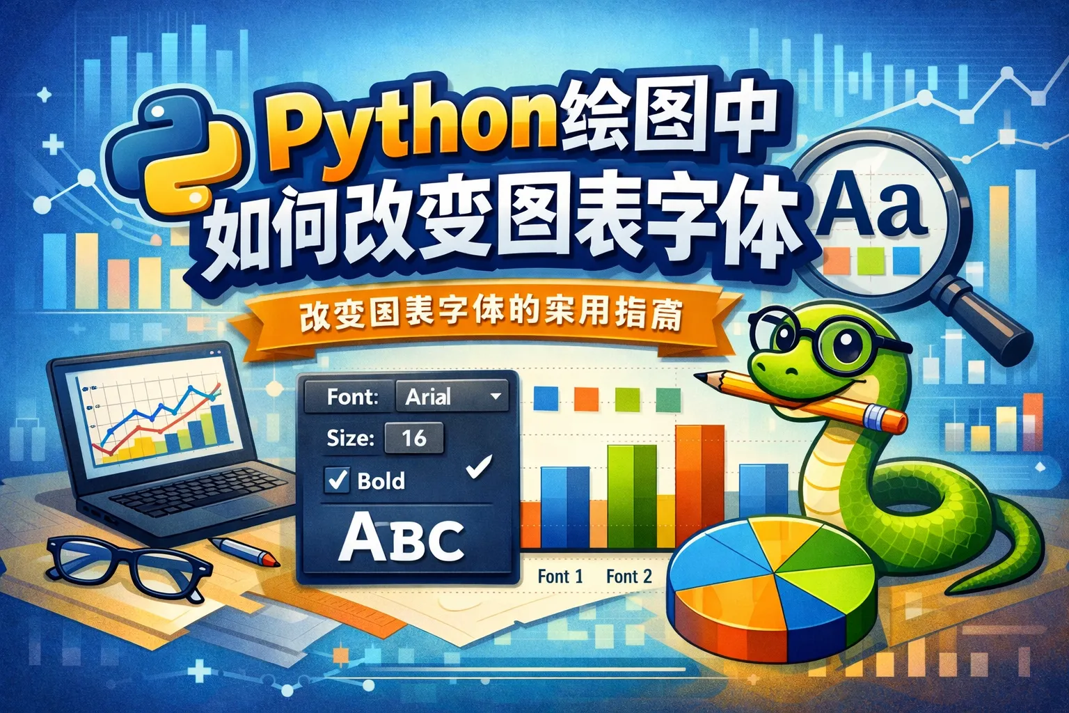 python绘图中如何改变图表字体