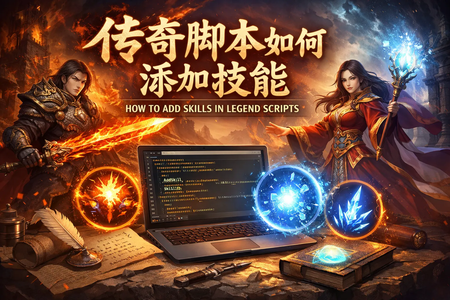 传奇脚本如何添加技能