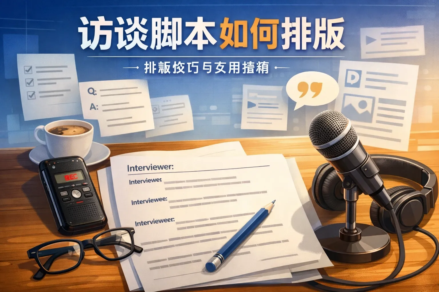 访谈脚本如何排版的