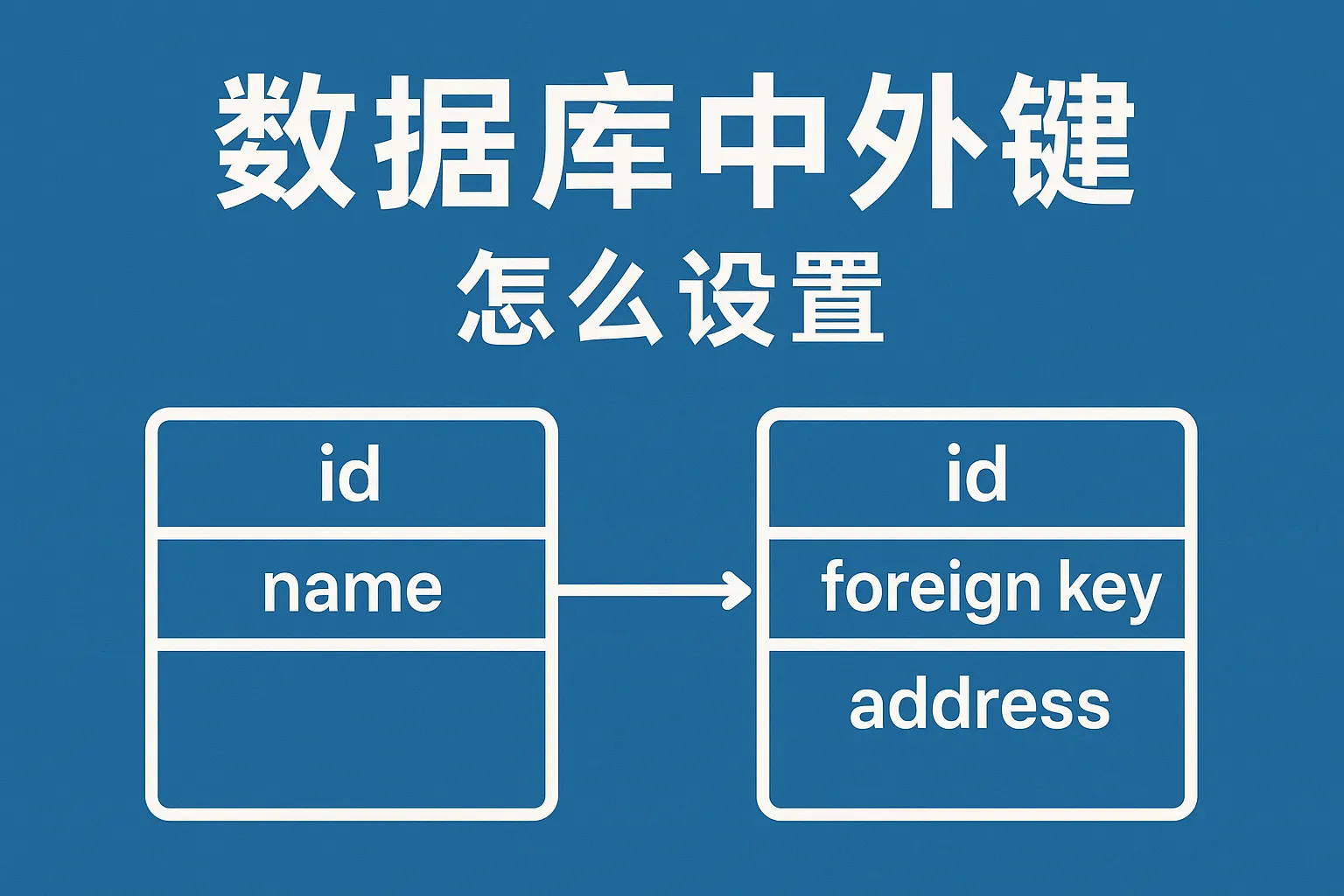 数据库中外键怎么设置