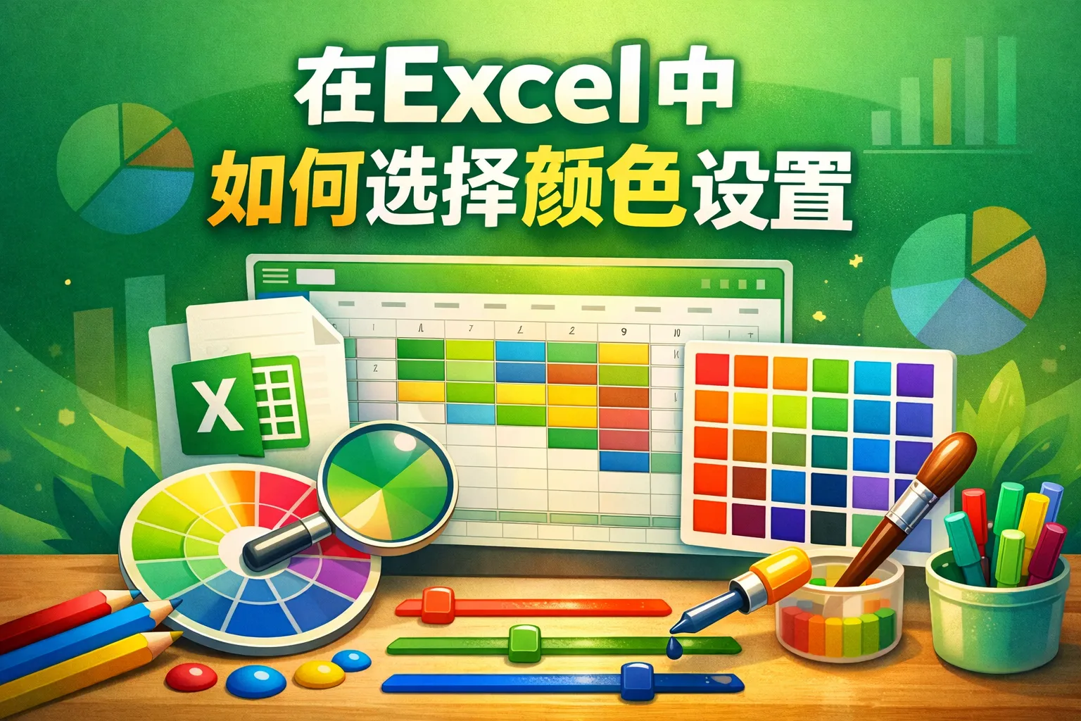 在excel中如何选择颜色设置