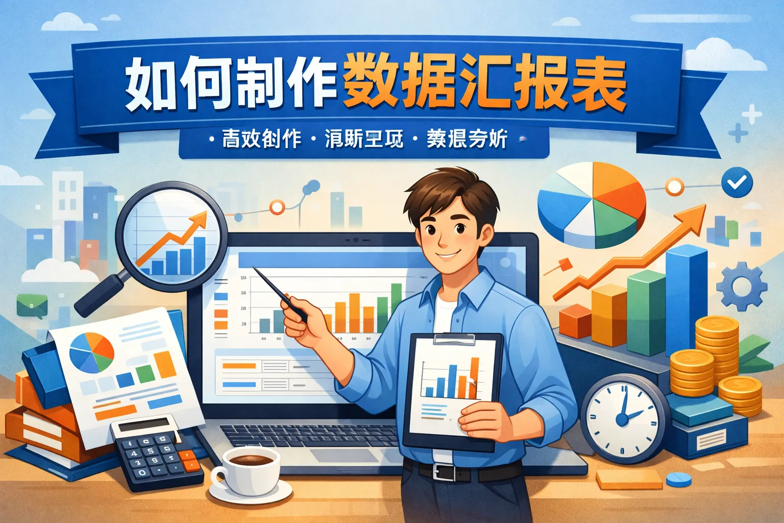 如何制作数据汇报表