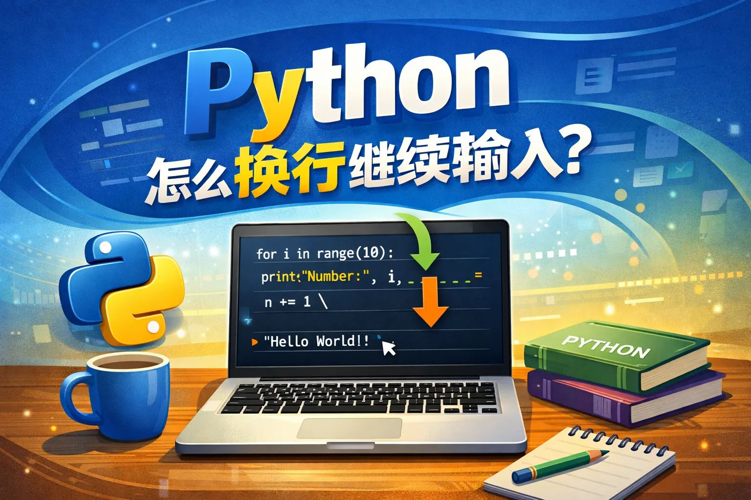 python怎么换行继续输入