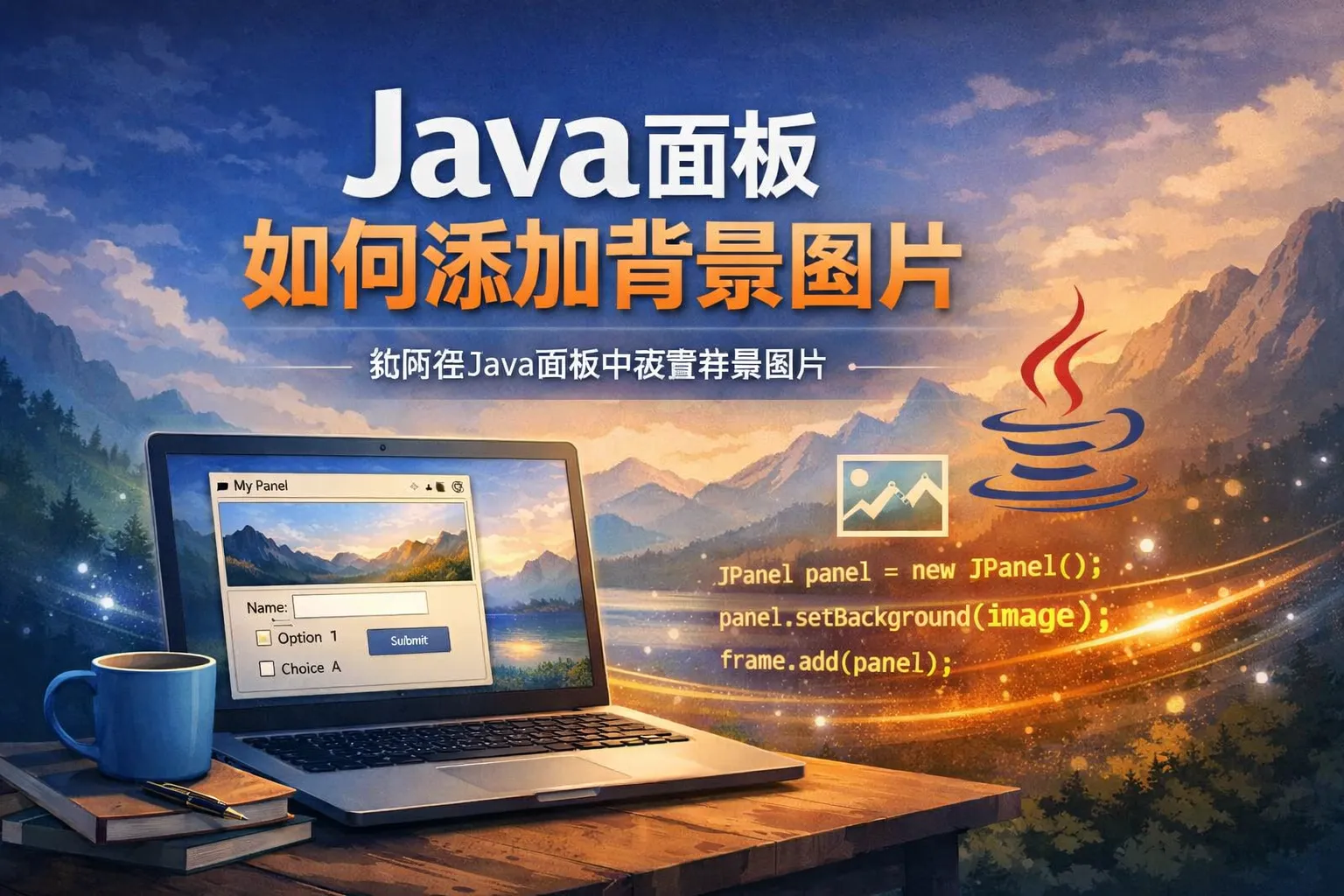 java面板如何添加背景图片