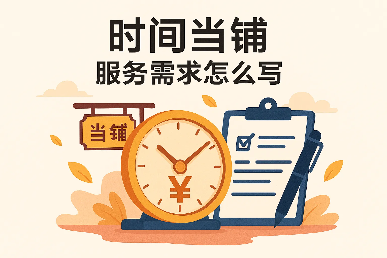 时间当铺服务需求怎么写