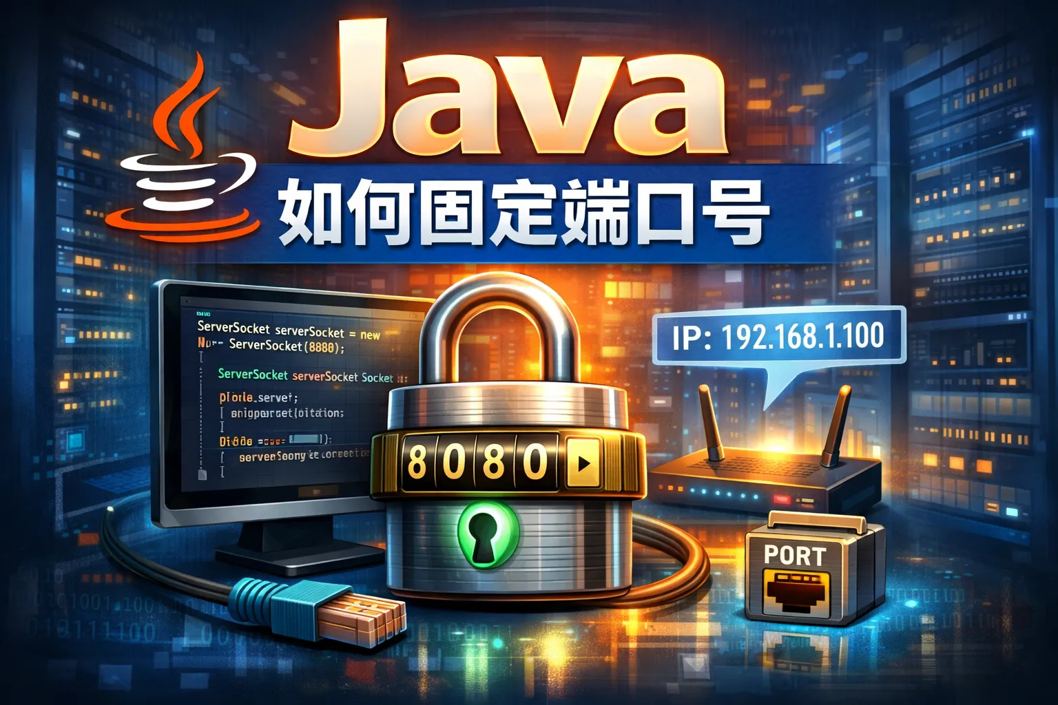 java如何固定端口号