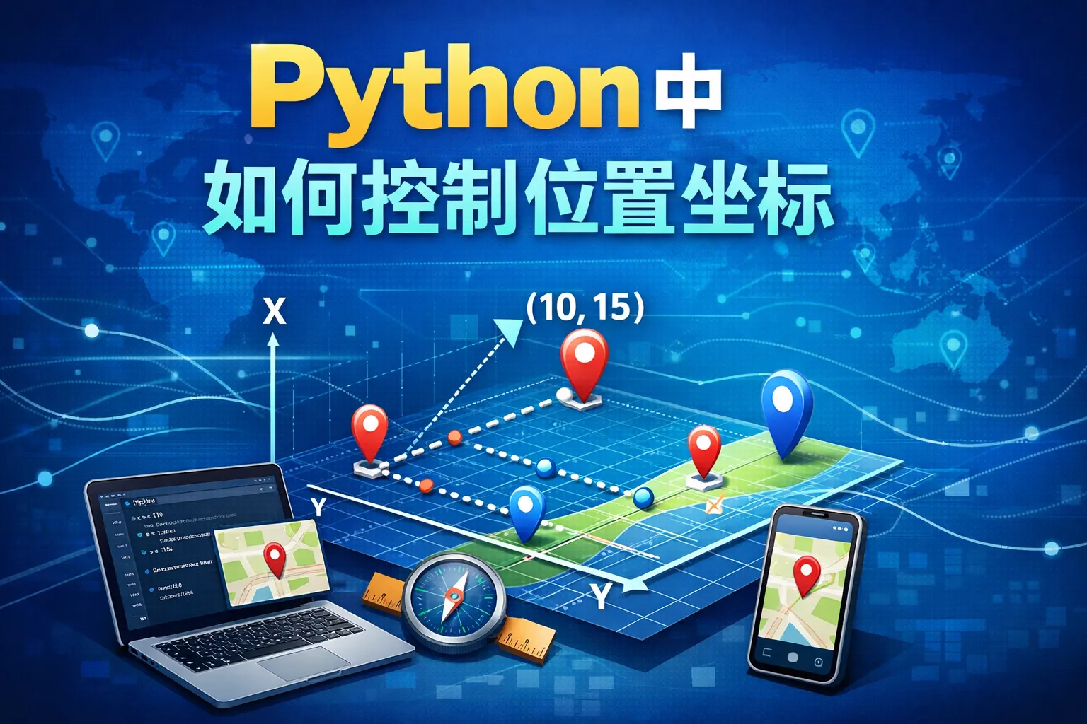 python中如何控制位置坐标