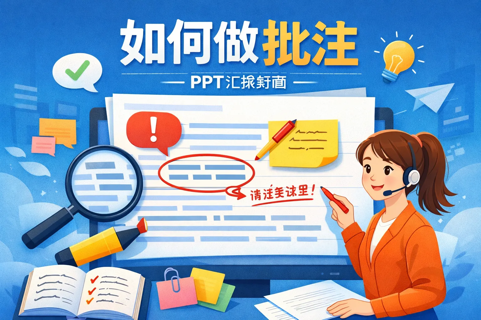 ppt汇报如何做批注
