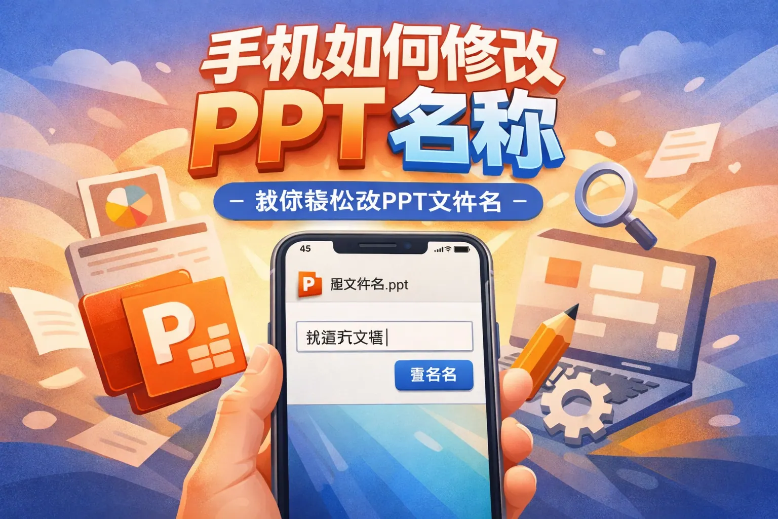 手机如何修改ppt名称