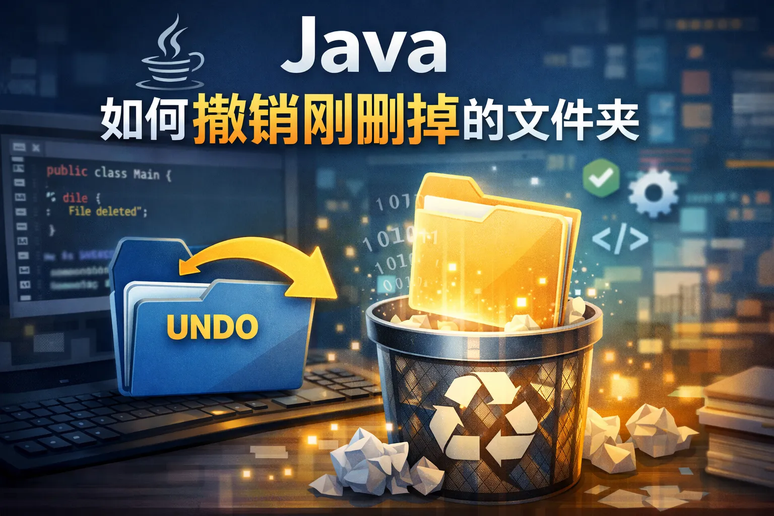java如何撤销刚删掉的文件夹