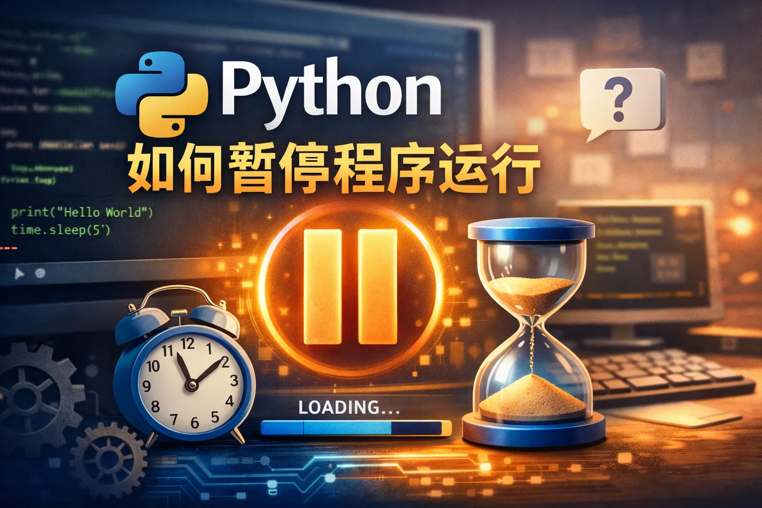 python如何暂停程序运行