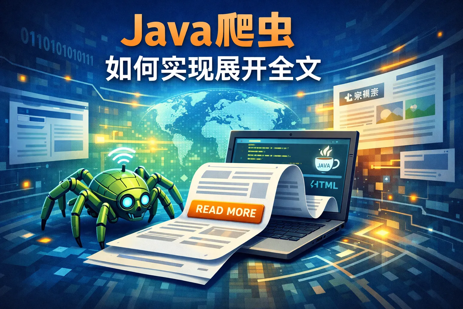 java爬虫如何实现展开全文