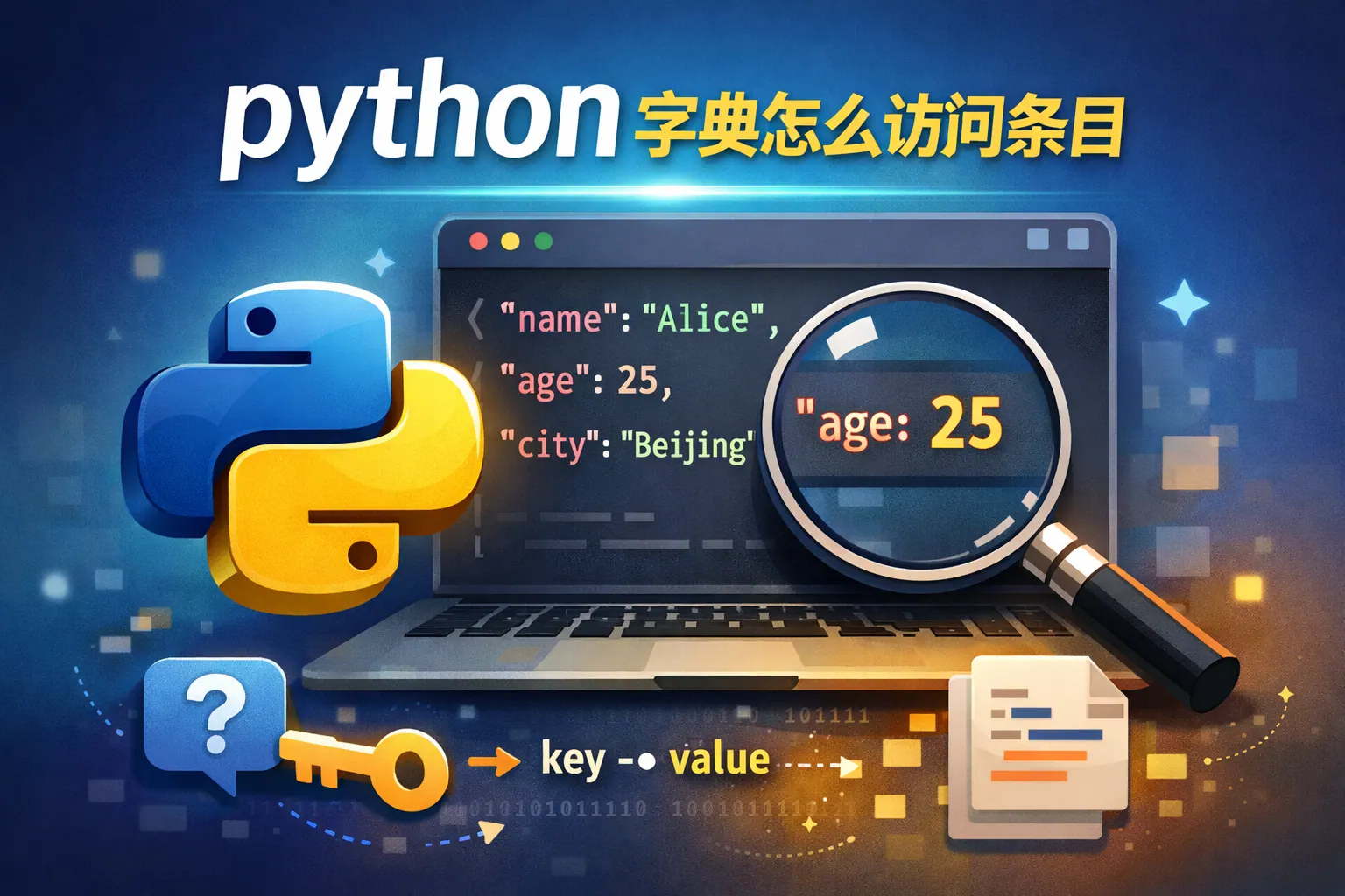 python字典怎么访问条目