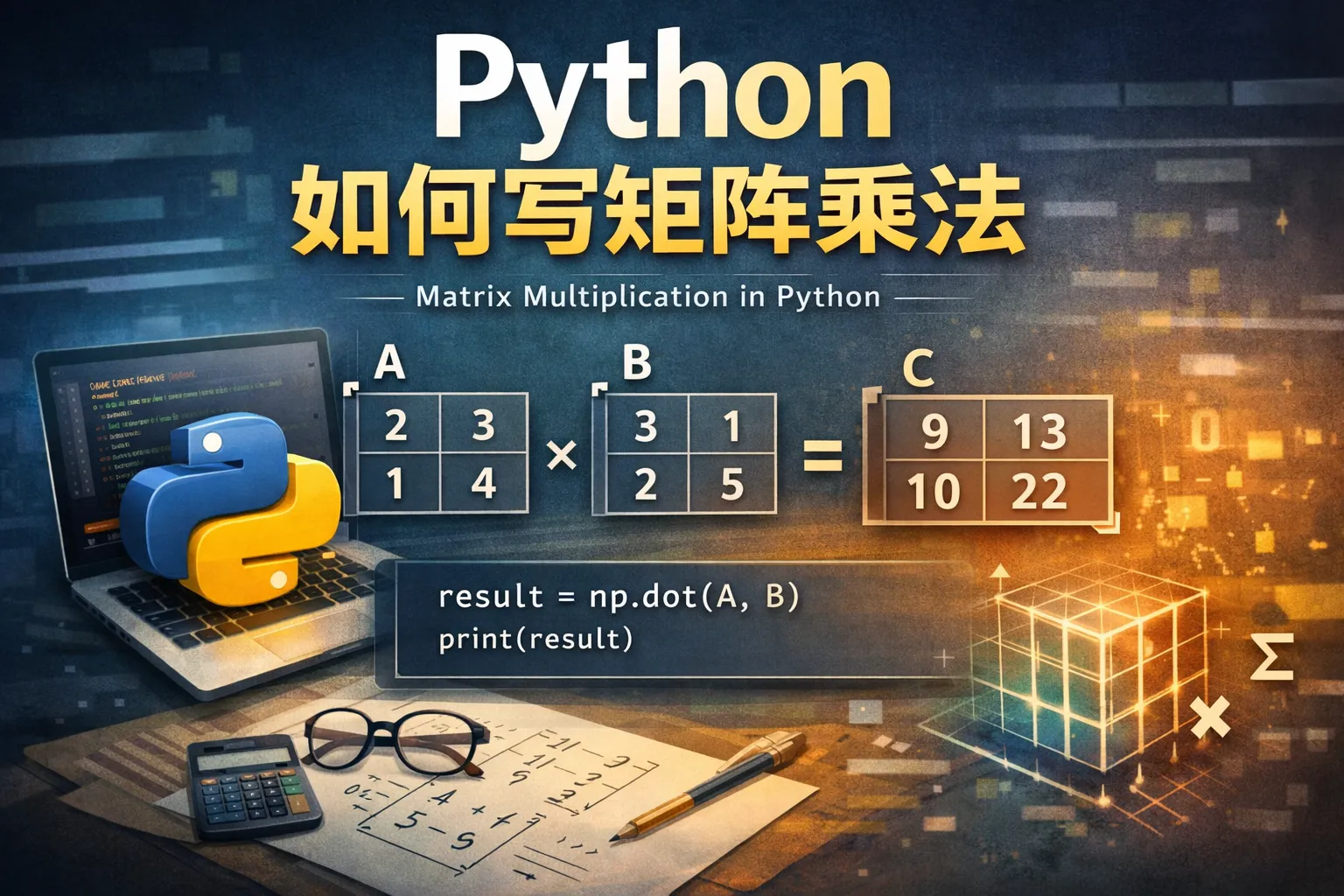 python如何写矩阵乘法