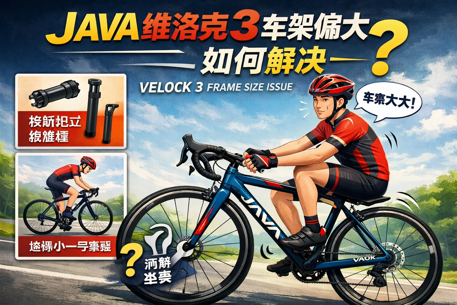 java维洛克3车架偏大如何解决