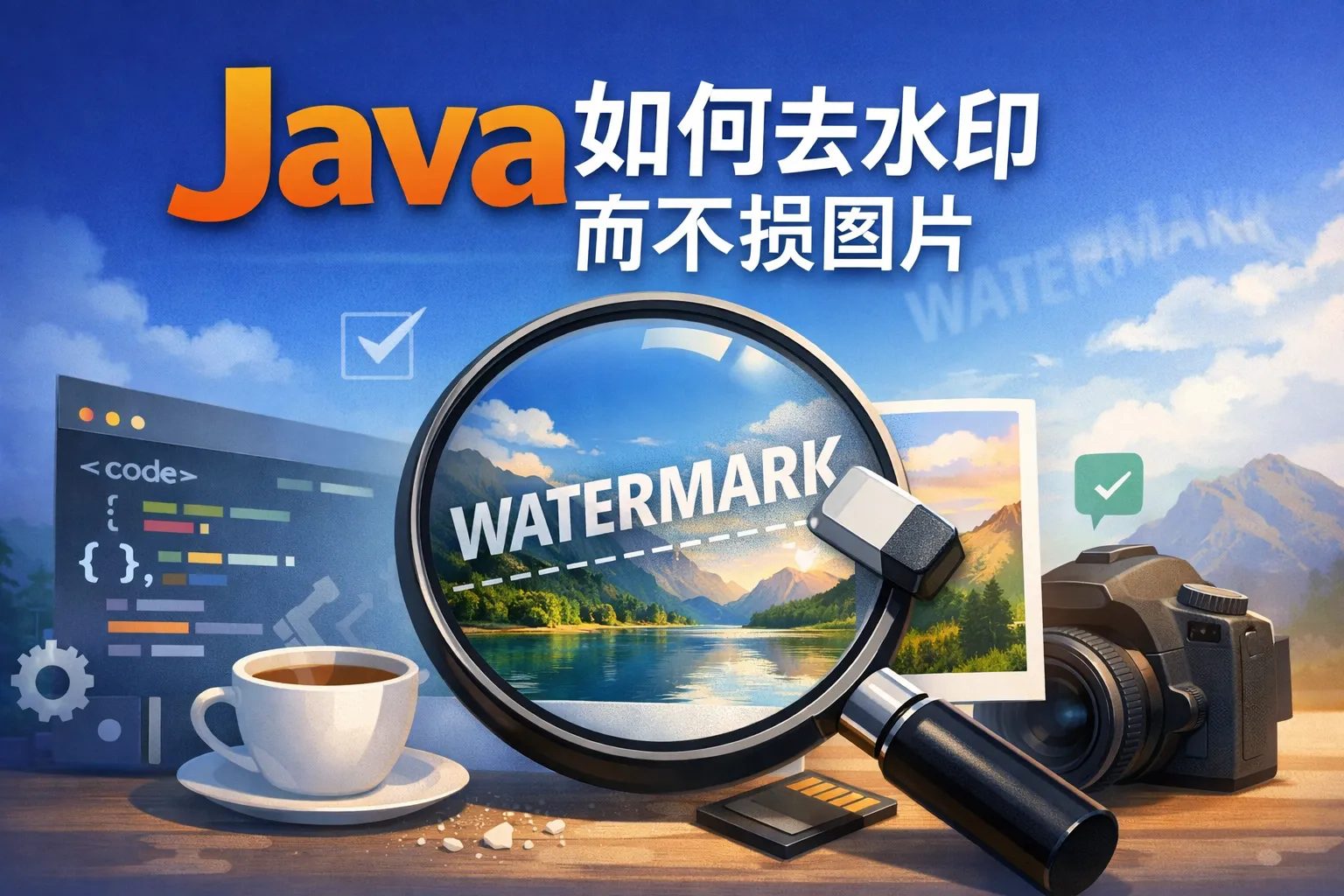 java如何去水印而不损图片