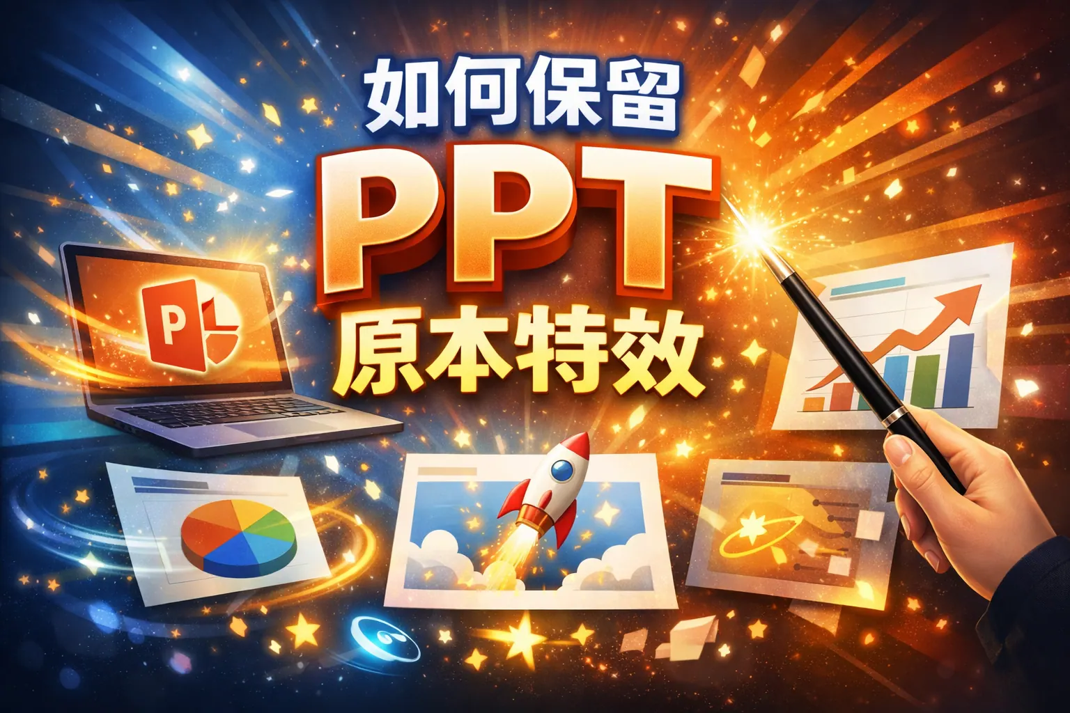 如何保留ppt原本特效