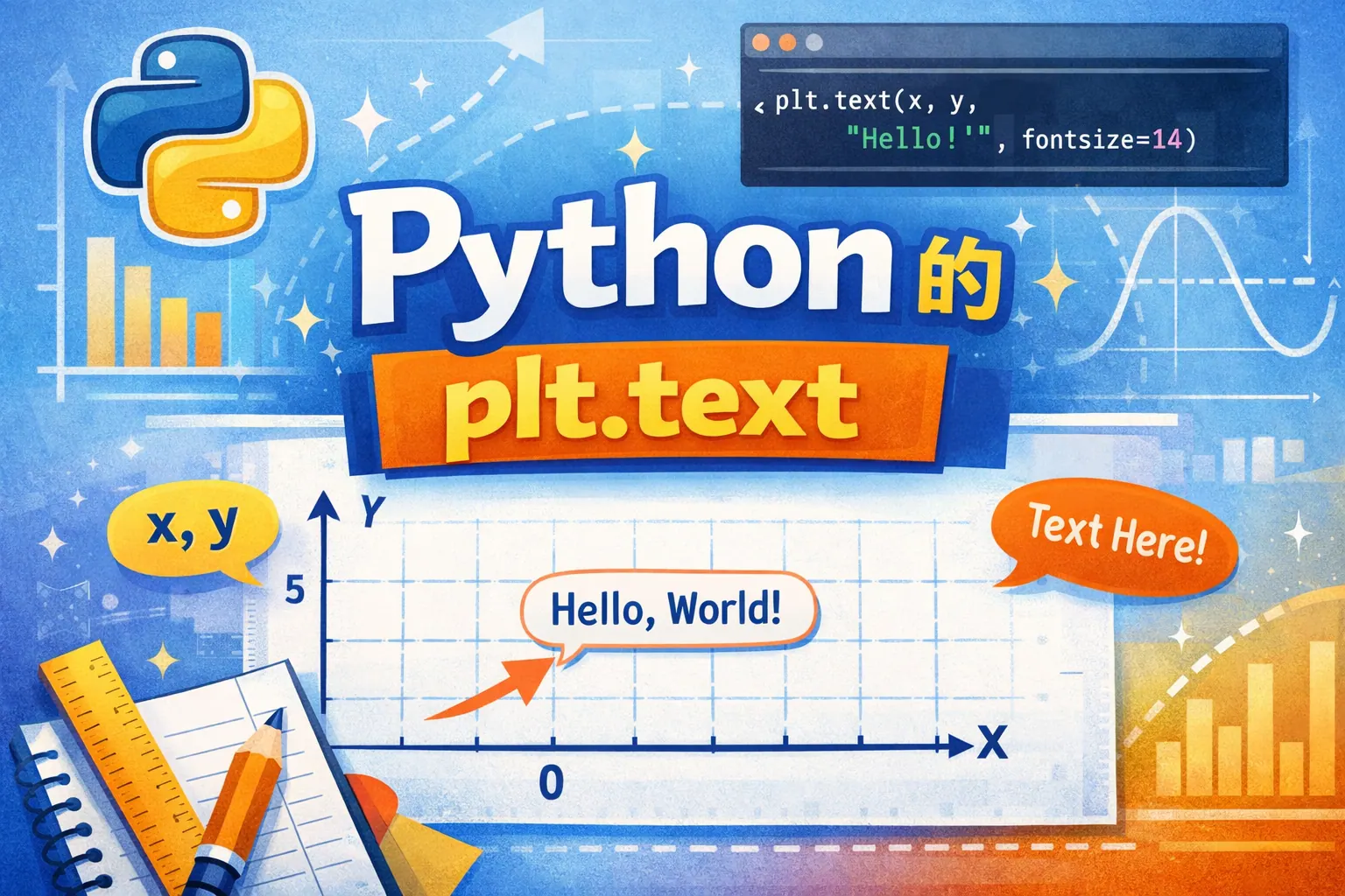 python的plt.text