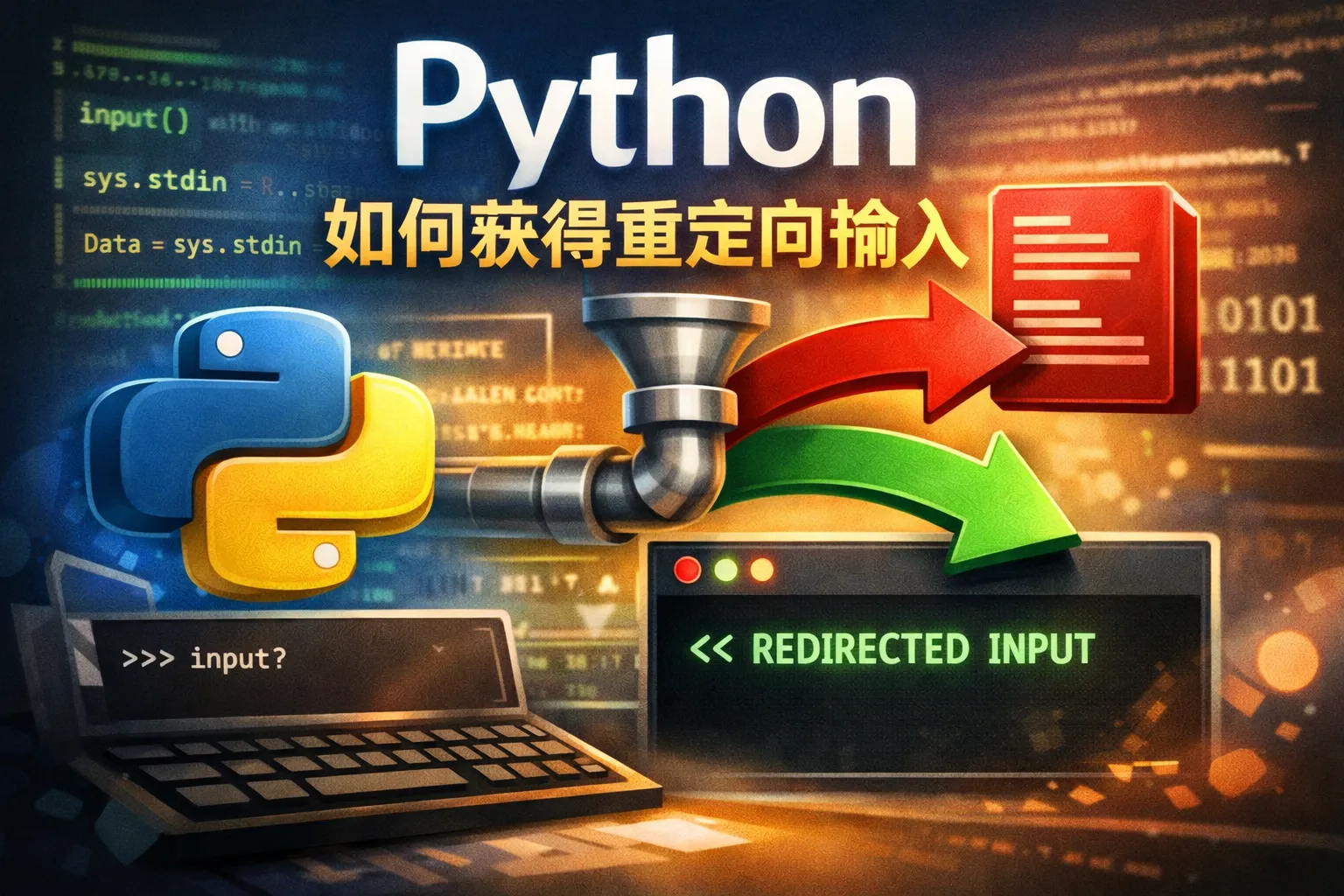python 如何获得重定向输入