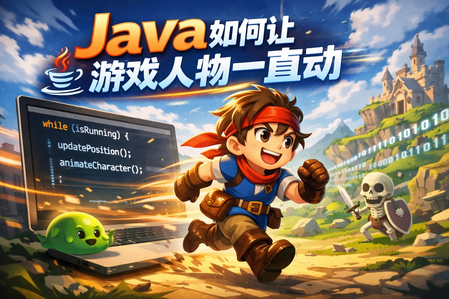 java如何让游戏人物一直动
