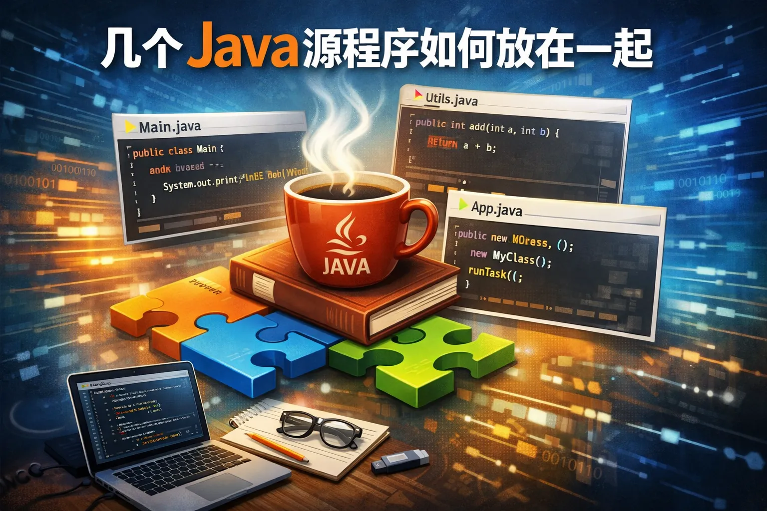 几个java源程序如何放在一起