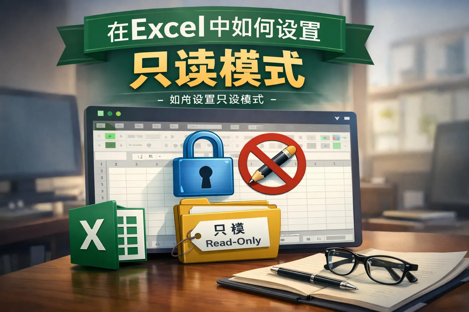 在excel中如何设置只读模式
