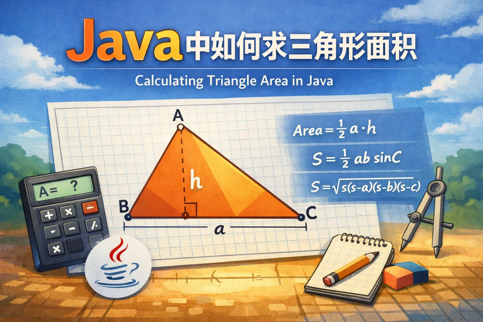 java中如何求三角形面积